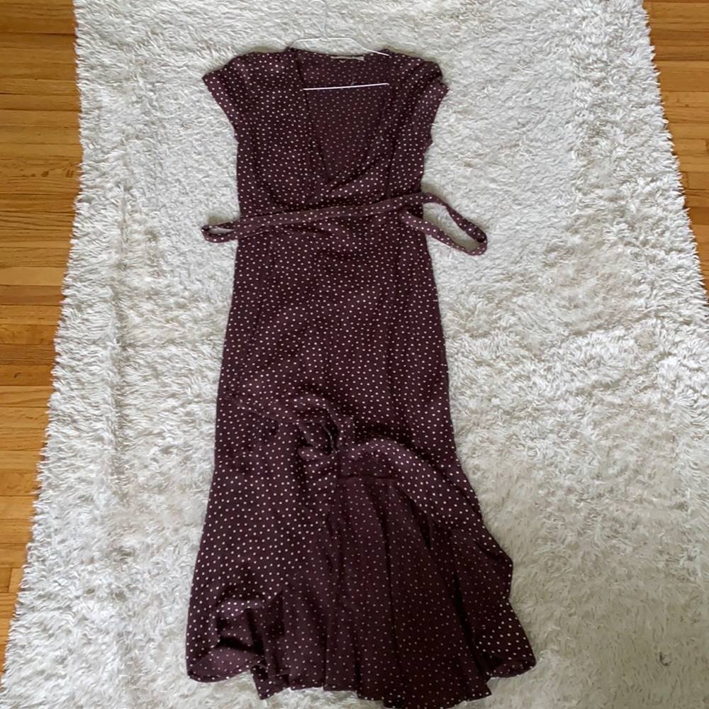 NEVER WORN Brown Polka Dot Abercrombie Dress